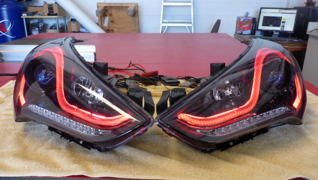 2013 Hyundai Veloster custom headlights Tampa